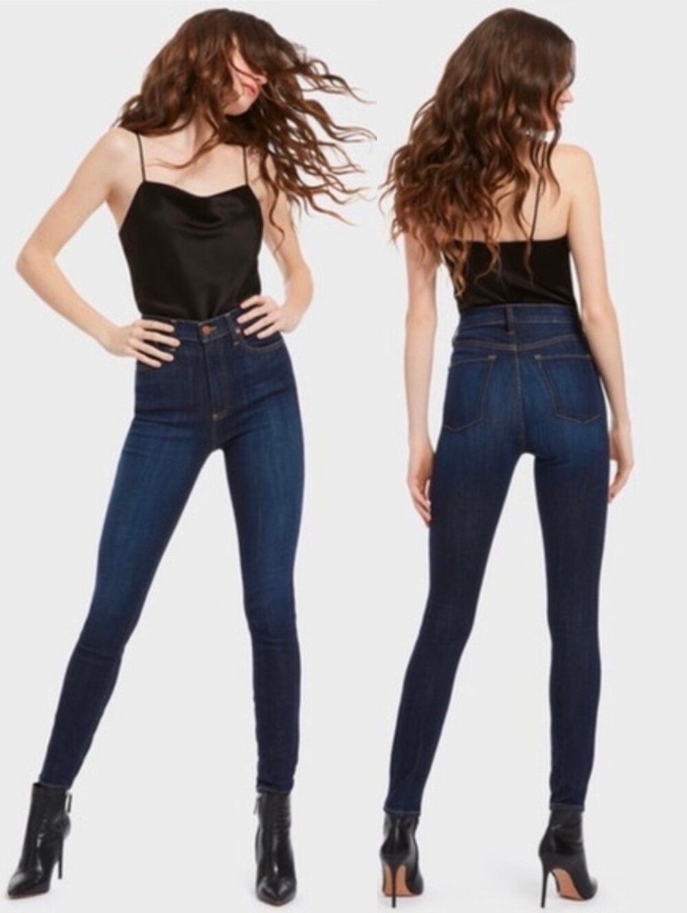 Alice + Olivia Blue Denim The Good High Waist Skinny Jeans